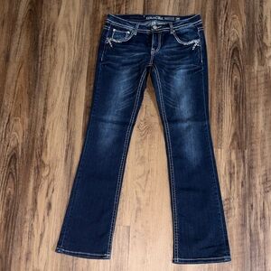 Grace in LA Women's Dark Indigo Boot Cut Jeans